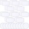 30 Pieces Sublimation Patches Fabric Iron-on Blank Patches 3 Shapes Repair Patches Sublimation Blank Hat Patch for DIY Crafts, Caps Clothes Shoes Bags Backpacks Uniforms (White Frame)